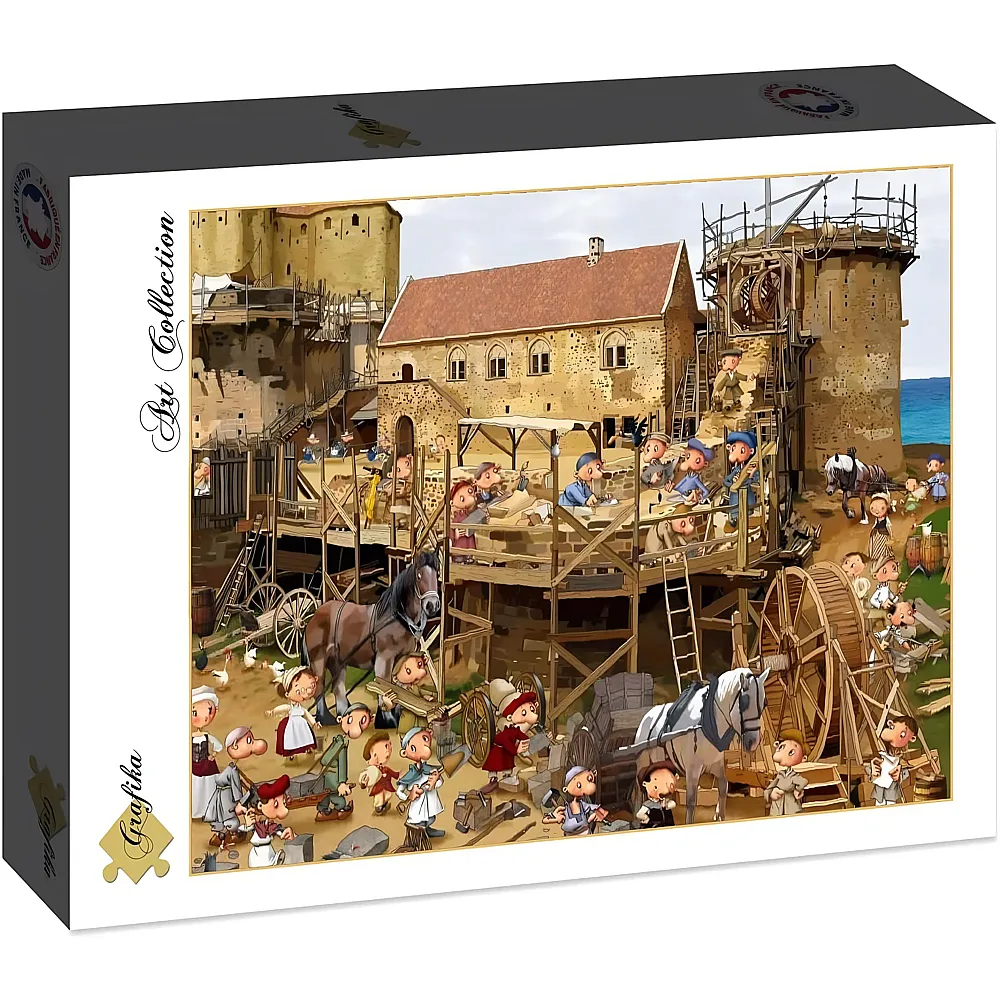 Grafika Puzzle Art Collection Franois Ruyer - Bauwesen im Mittelalter - 2000 Teile