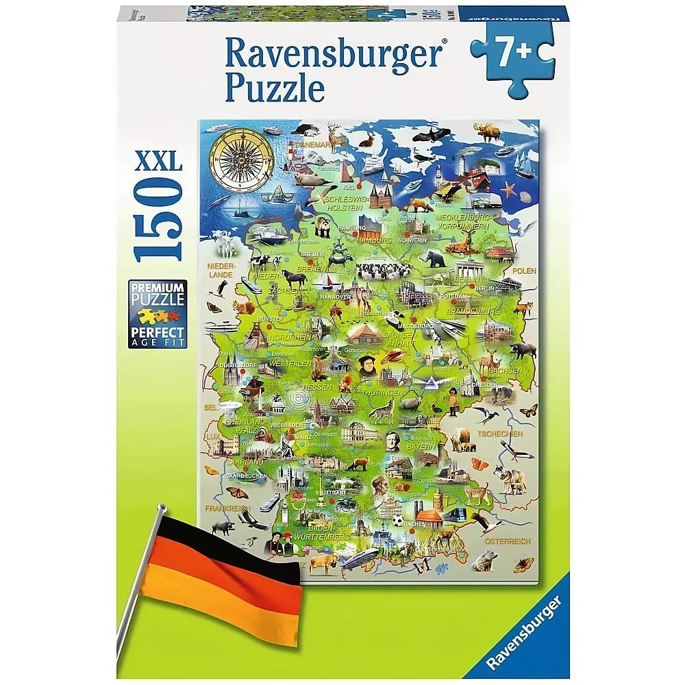 Ravensburger Puzzle Meine Deutschlandkarte - 150 Teile