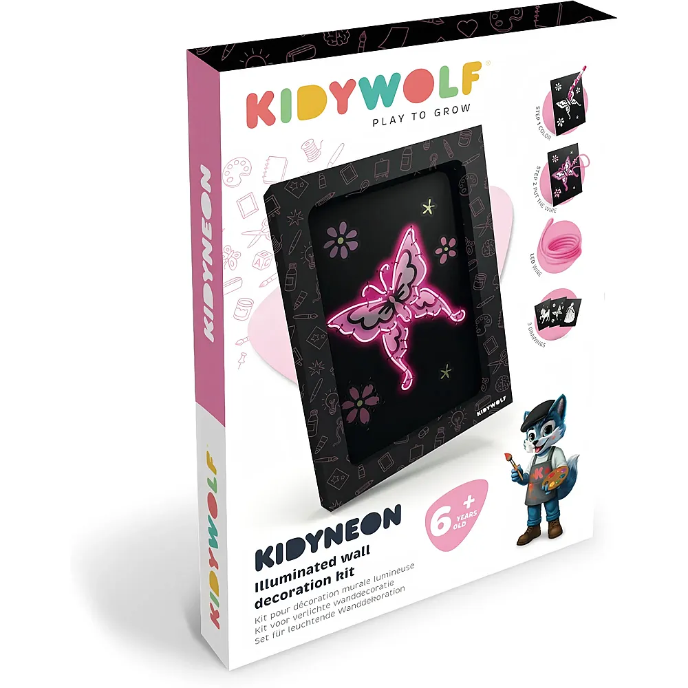 Kidywolf Leuchtendes Wandbild 3er-Set, Prinzessin