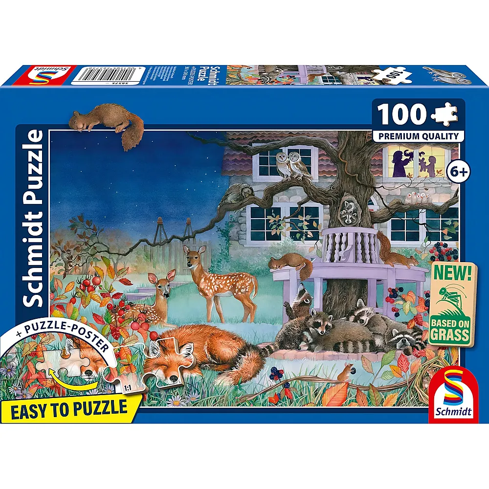 Schmidt Puzzle N�chtlicher Tierbesuch - 100 Teile