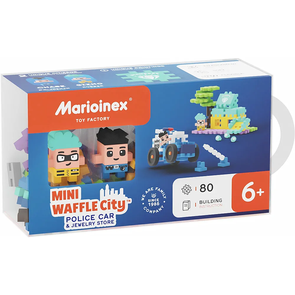 Marioinex Mini Waffle City Schmuckgesch�ft und Polizeiauto 80Teile