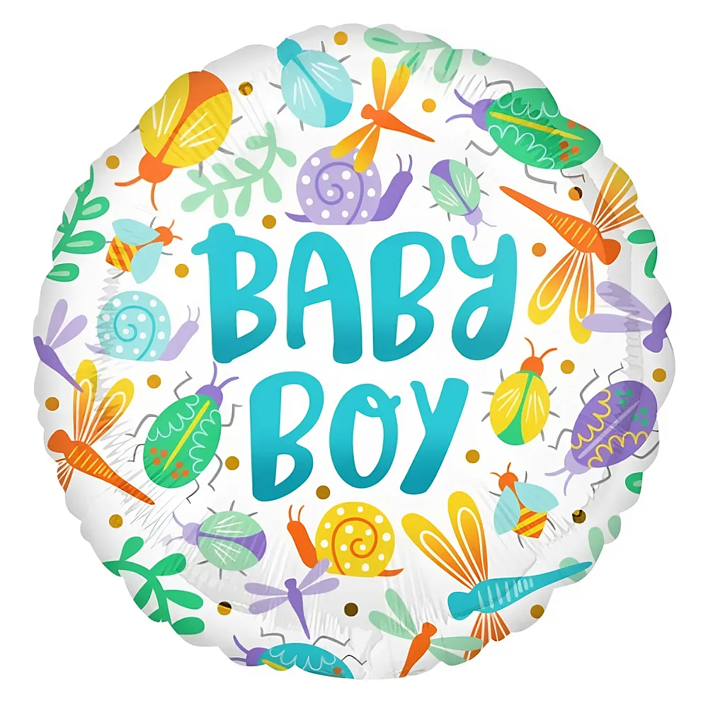 Amscan Folienballon Baby Boy Watercolor | Kindergeburtstag