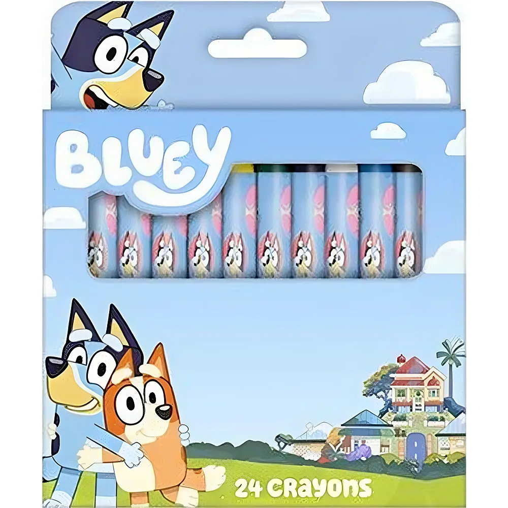 meinspielzeug - Euromic Bluey Farbstifte 24Teile | Farbe & Kreide