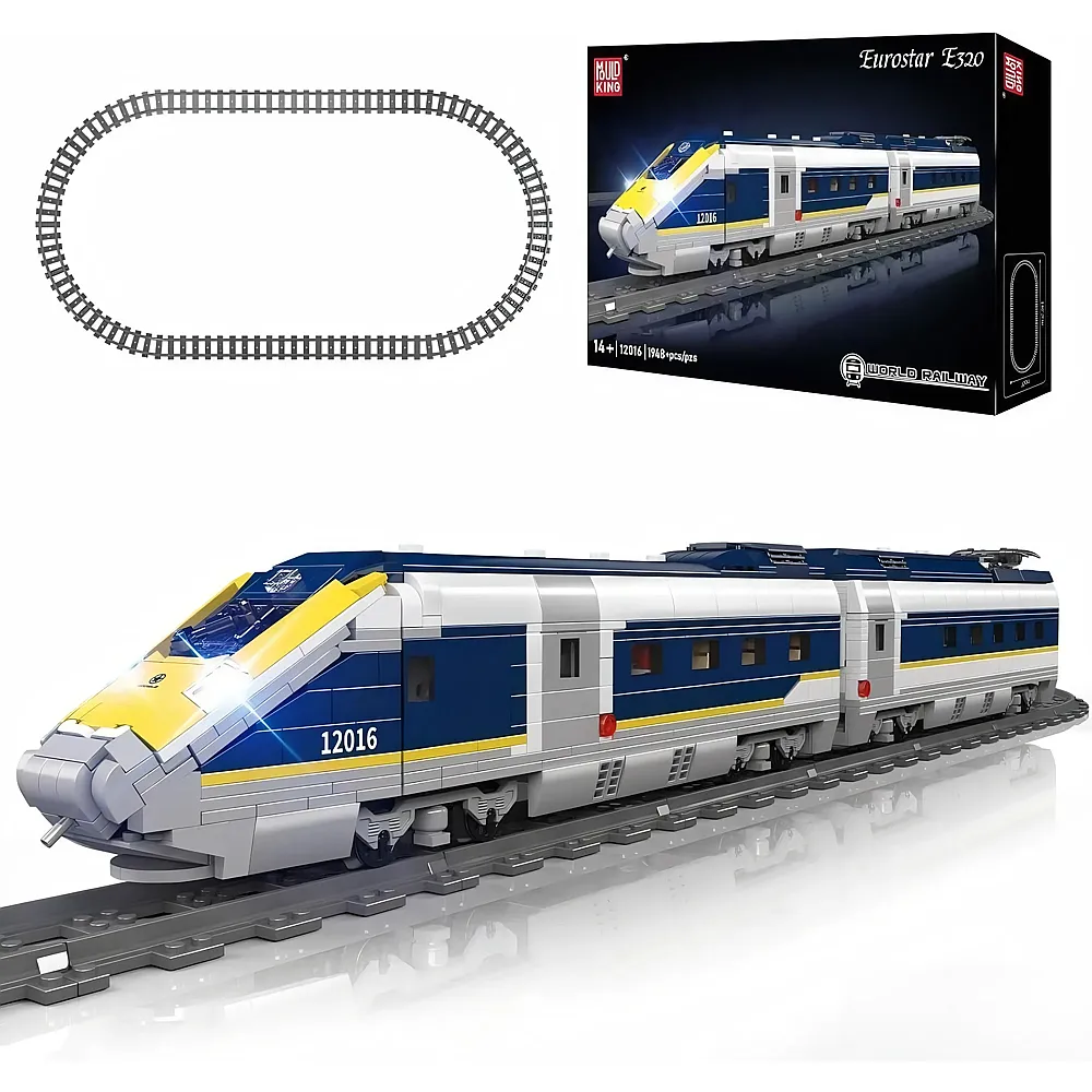 Mould King World Railway Hochgeschwindigkeitszug Eurostar E320 12016