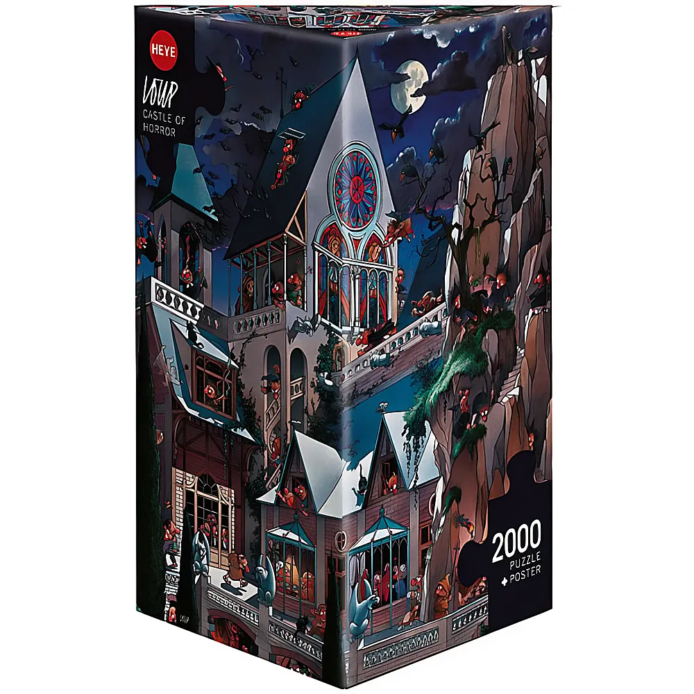 HEYE Puzzle Triangular Castle of Horror 2000Teile