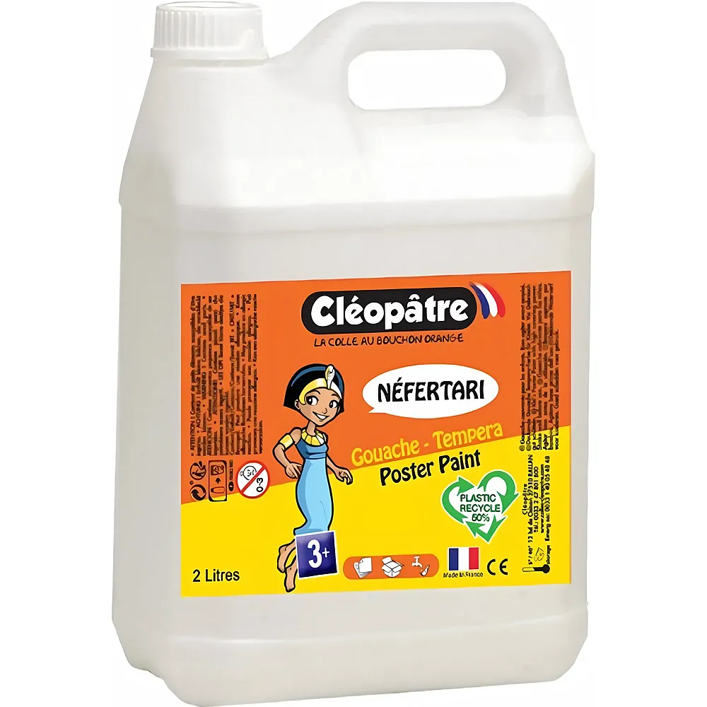 Cleopatre Nefertari � Gouache-tempera 5L Weiss