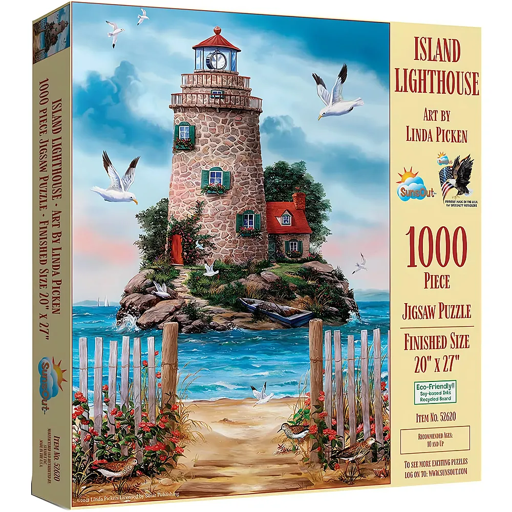 SunsOut Puzzle Linda Picken Island Lighthouse - 1000 Teile
