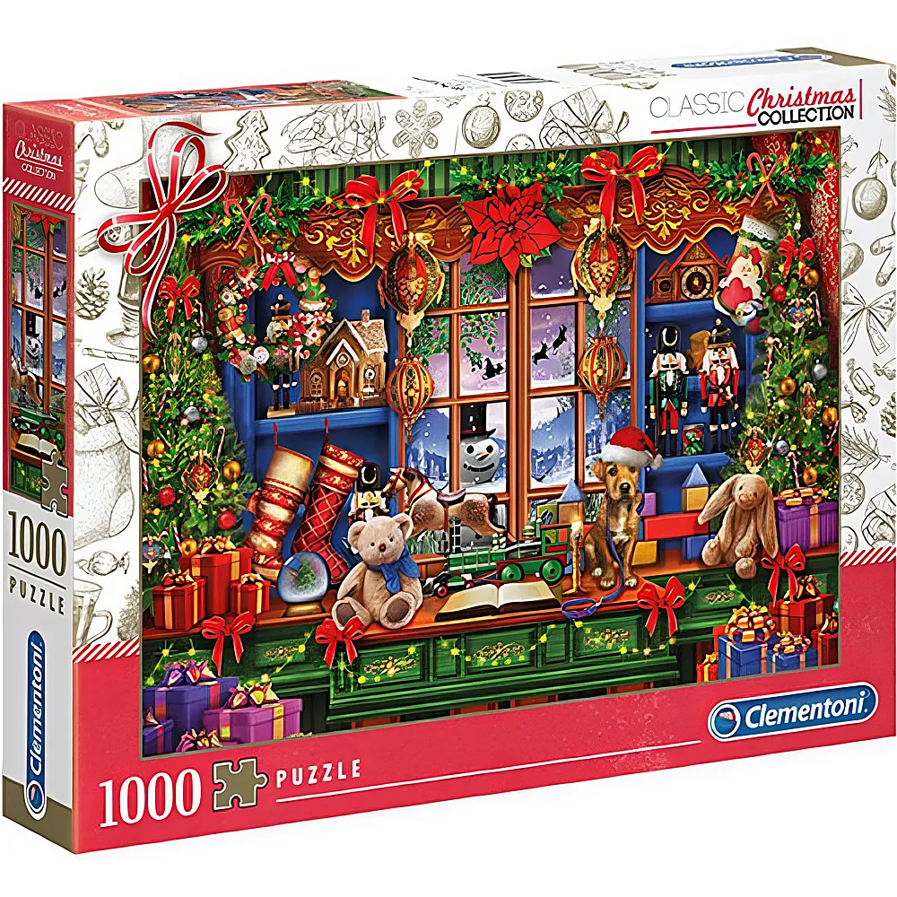 Clementoni Puzzle Weihnachten am Fenster 1000Teile