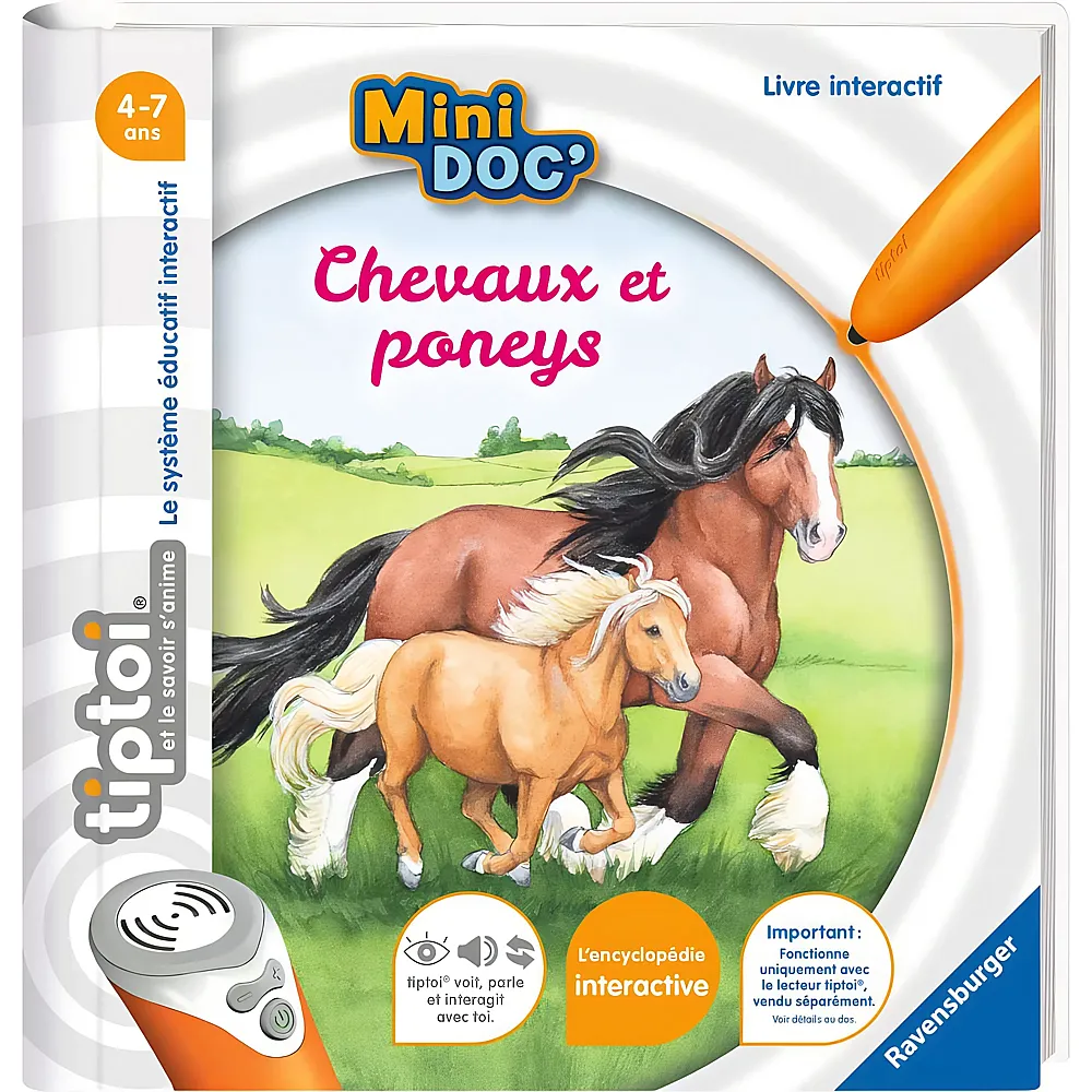 Ravensburger tiptoi Mini Doc Chevaux et poneys FR