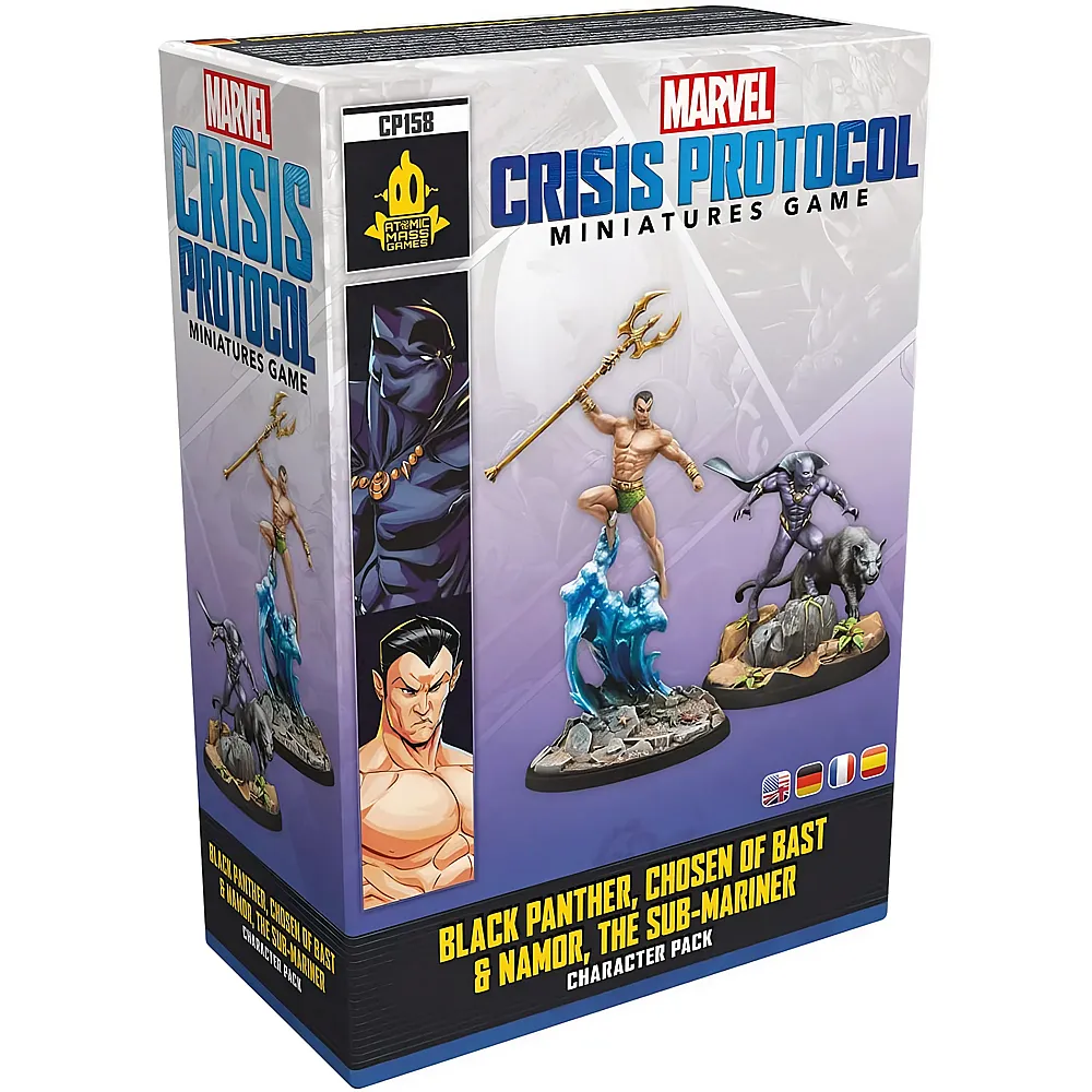 Atomic Mass Games Marvel: Crisis Protocol  Black Panther, Chosen of Bast & Namor, the Sub-Mariner, Charakter-Erweiterung, Tabletop, 2