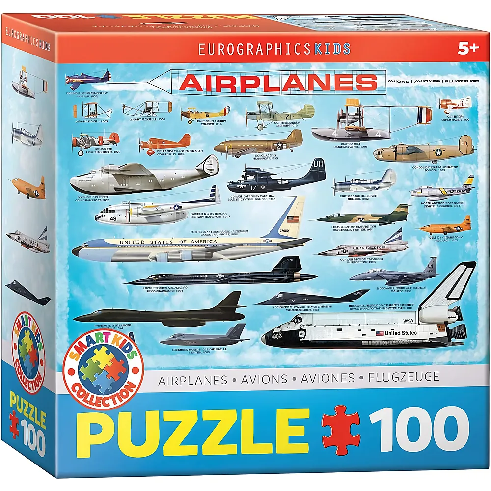 Eurographics Puzzle Airplanes / Flugzeuge 100Teile