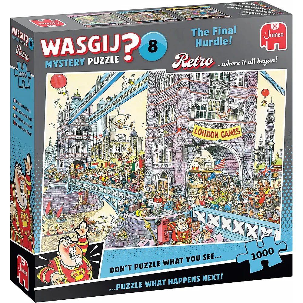 meinspielzeug - Jumbo Puzzle WASGIJ Retro Mystery 8 The final hurdle - 1000 Teile | Puzzle 1000 Teile