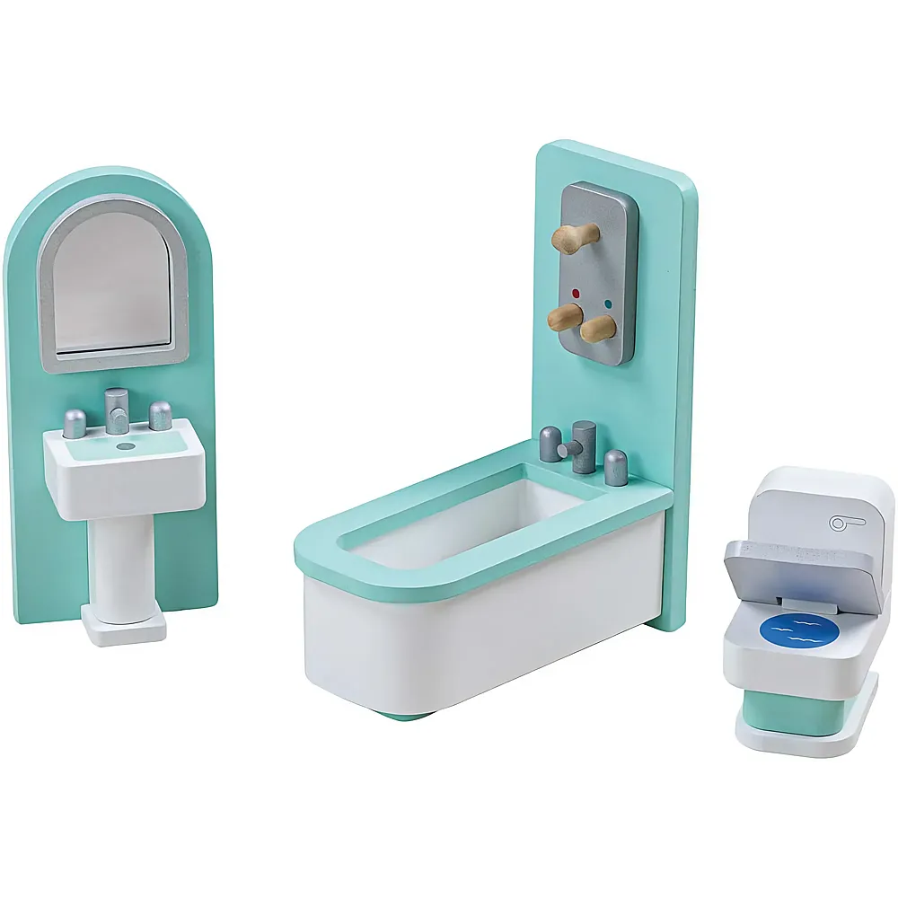 Tidlo Holz-Puppenhausm�bel Badezimmer, 3-teilig. - Suche