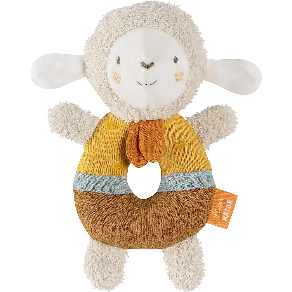 Fehn Natur Baby Ring Greifling Schaf - 16 cm | Greiflinge