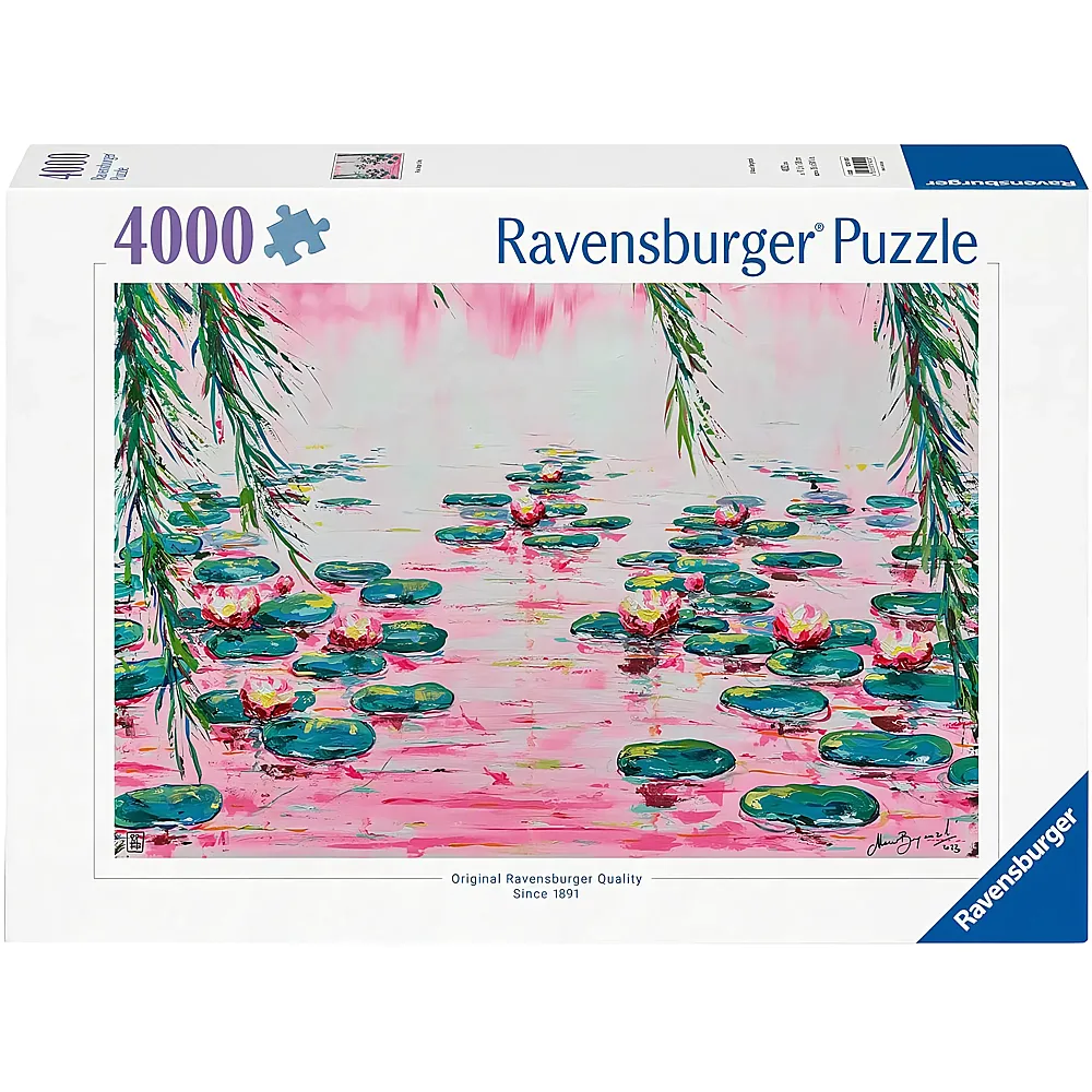 Ravensburger Puzzle Pink Water Lilies - 4000 Teile