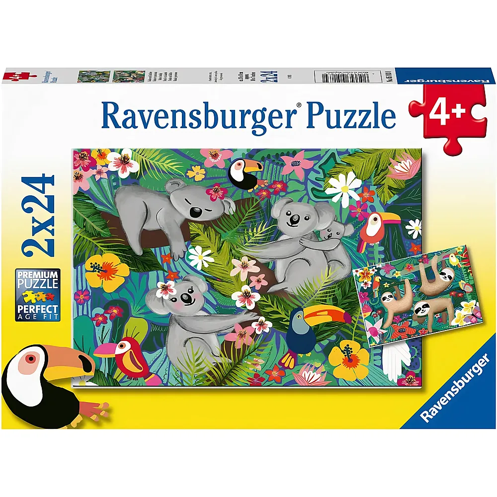 Ravensburger Puzzle 2in1 Koalas und Faultiere - 24 Teile