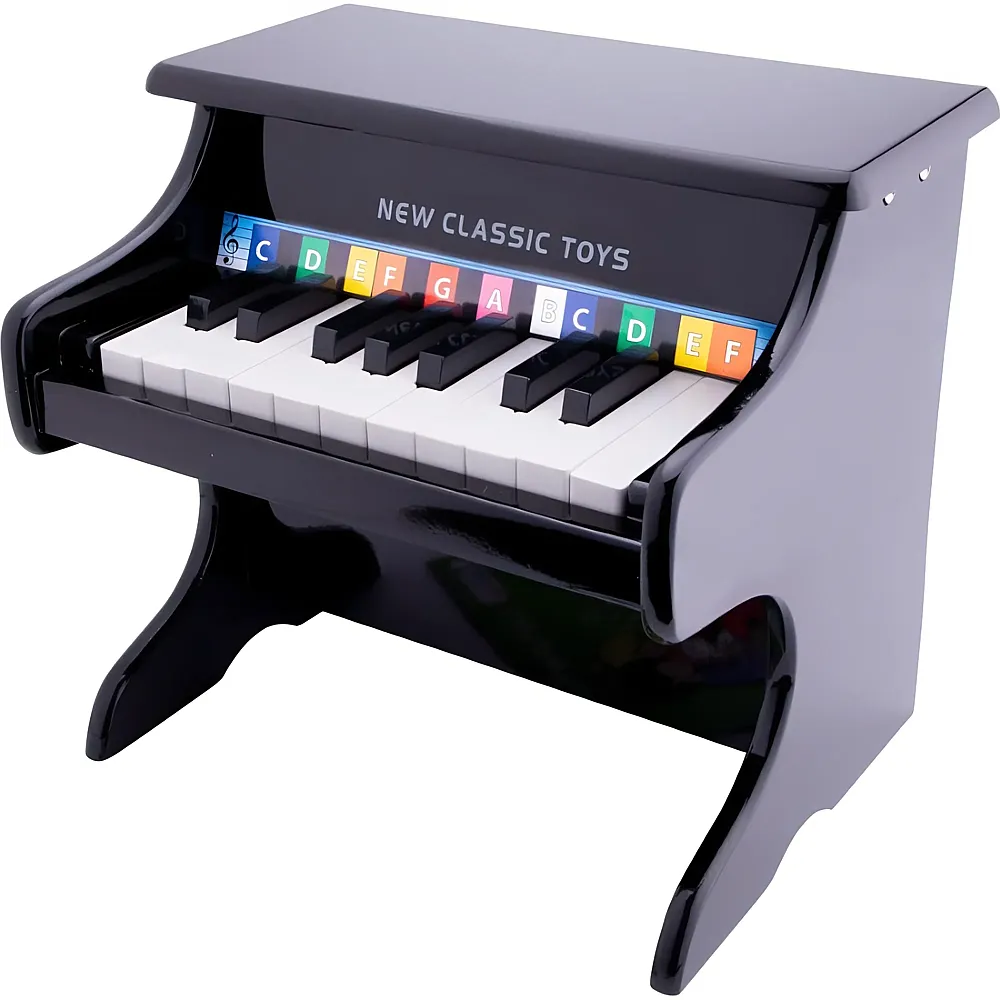 New Classic Toys Piano / Klavier Black - 18 Tasten