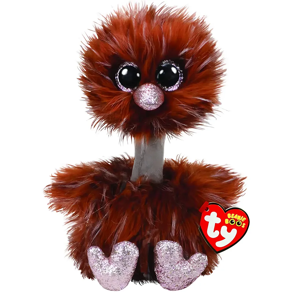 meinspielzeug - Ty Beanie Boos Strauss Braun 15cm | V�gel Pl�sch
