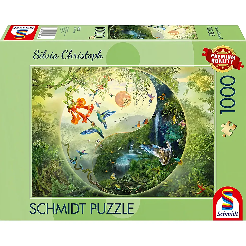Schmidt Puzzle Silvia Christoph Ying & Yang, Im Wald der Kolibris 1000Teile