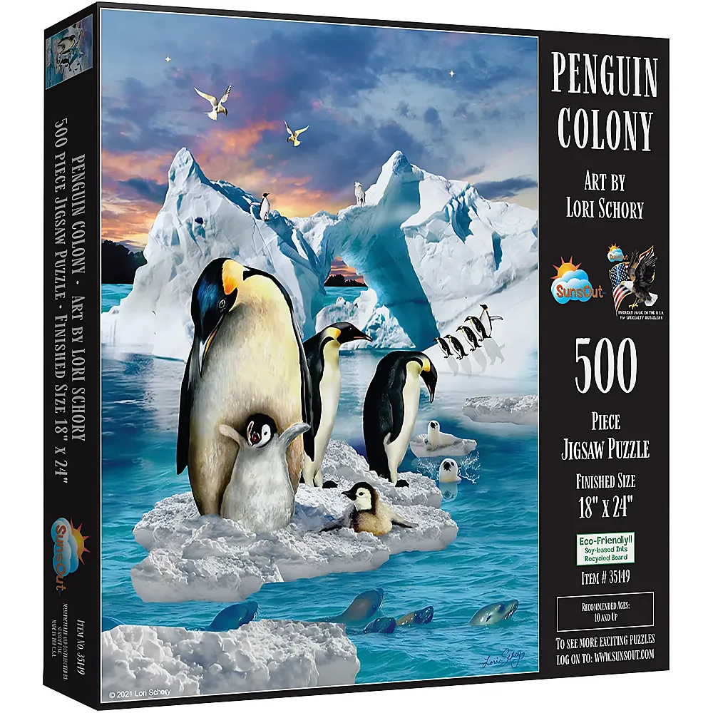 SunsOut Puzzle Lori Schory Penguin Colony - 500 Teile