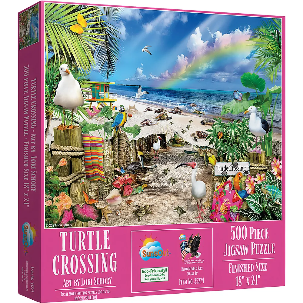SunsOut Puzzle Lori Schory Turtle Crossing - 500 Teile