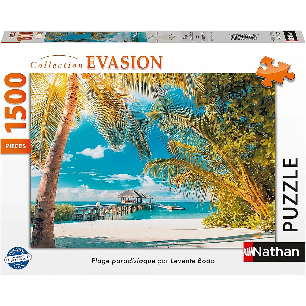 Nathan Puzzle Collection Evasion Levente Bodo - Paradies-Strand - 1500 Teile
