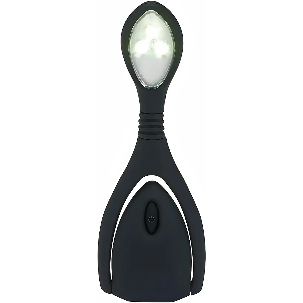 Moses . librix LED Leselicht Lumi Plus Schwarz , Klemmleuchte mit stufenlosem Dimmer , Leselampe zum Lesen im Dunkeln