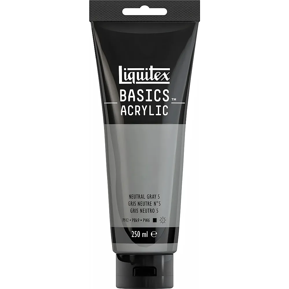 Liquitex Lqx Basics Acrylfarbe 250ml Tube Neutralgrau Nr. 5 - Suche
