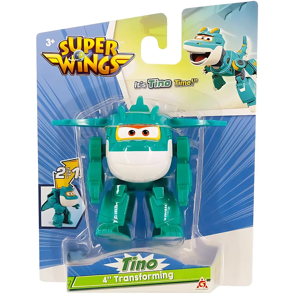 meinspielzeug - Alpha Toys Super Wings Transformations-Flugzeug Tino Gr�n-Weiss | Actionfiguren