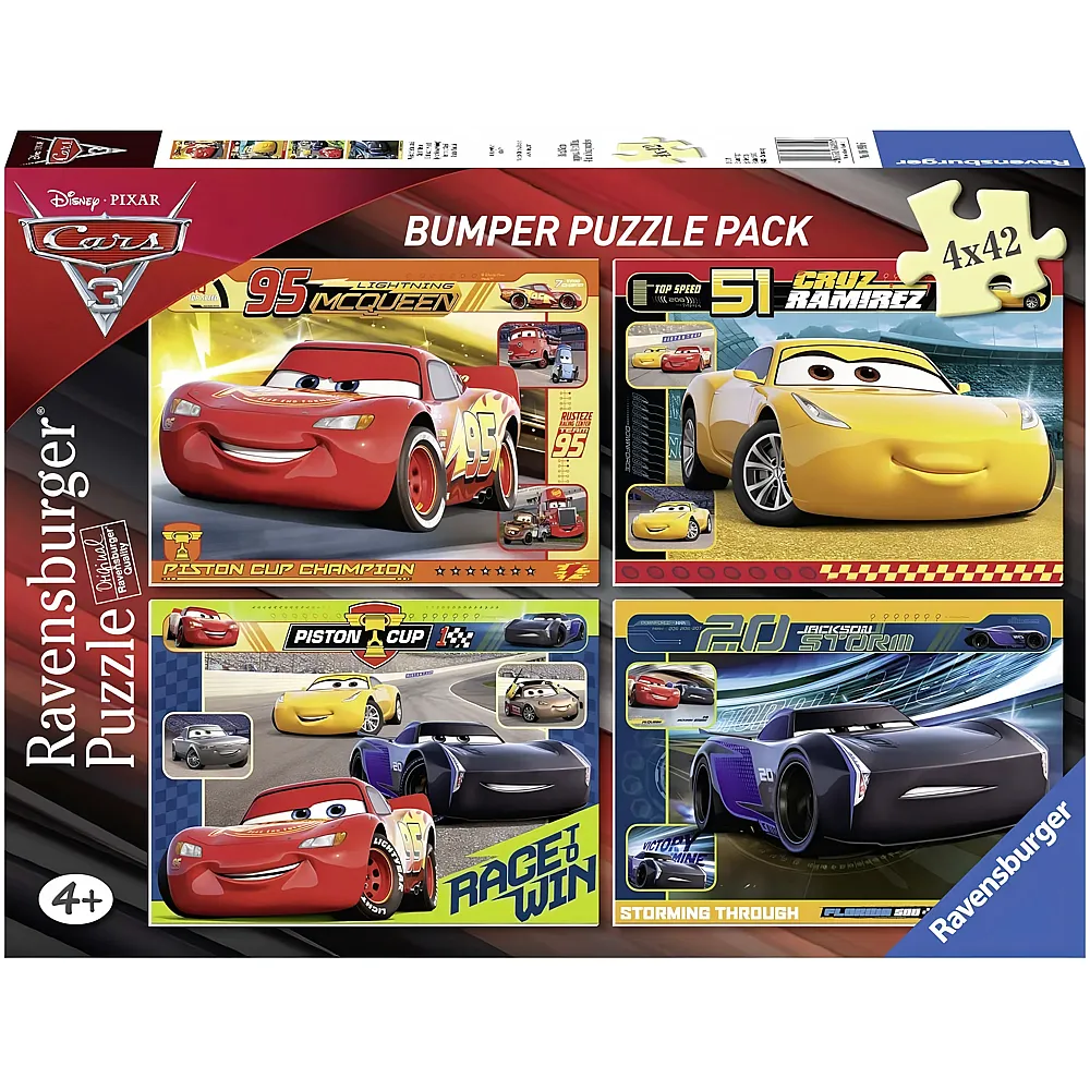 Ravensburger Disney - Cars 3 4 x 42 Teile - Suche