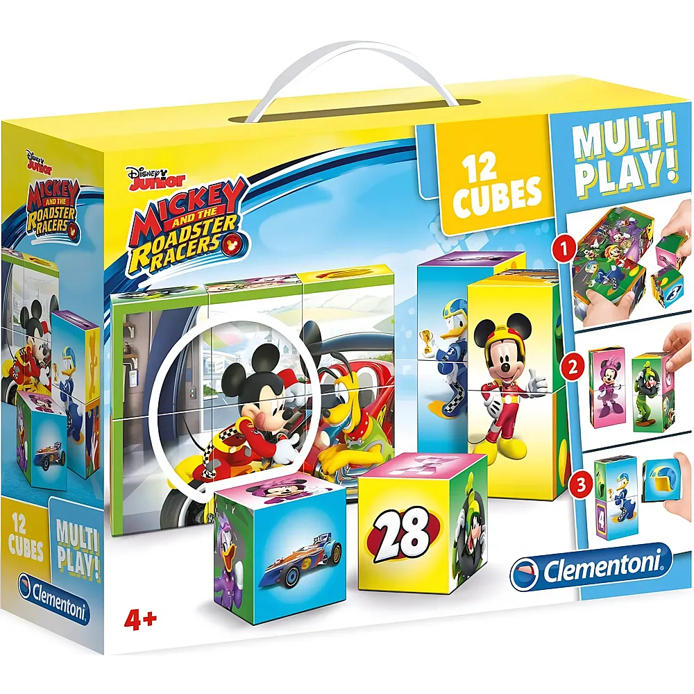 Clementoni Disney Junior W�rfelpuzzle - Mickey - 12 Teile