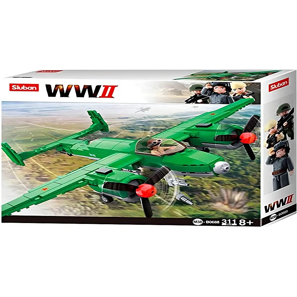 Sluban Army WWII  Alliierter Bomber Tupolev TU-2 - 311 Teile