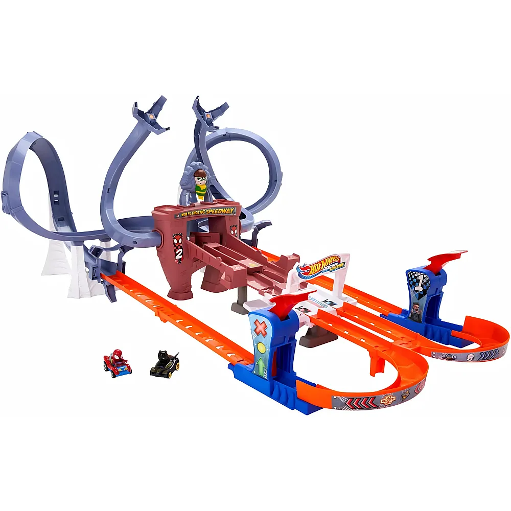 Hot Wheels Racer Verse Spiderman Spider-Mans Netzschleuder-Rennbahn 1:64