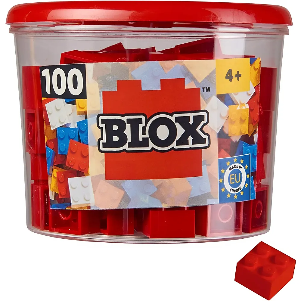 Androni Blox 4er Bausteine in Dose Rot 100Teile