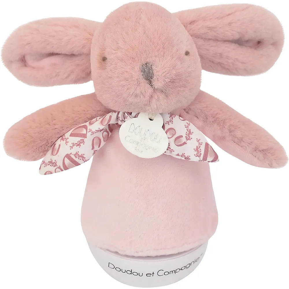 Doudou et Compagnie Hase Nachtlicht mit Musik Rosa - 16 cm | Spieluhren