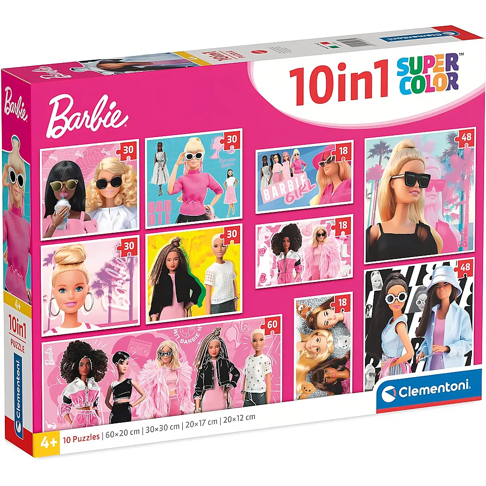 Clementoni Puzzle Supercolor 10in1 Barbie 18-60
