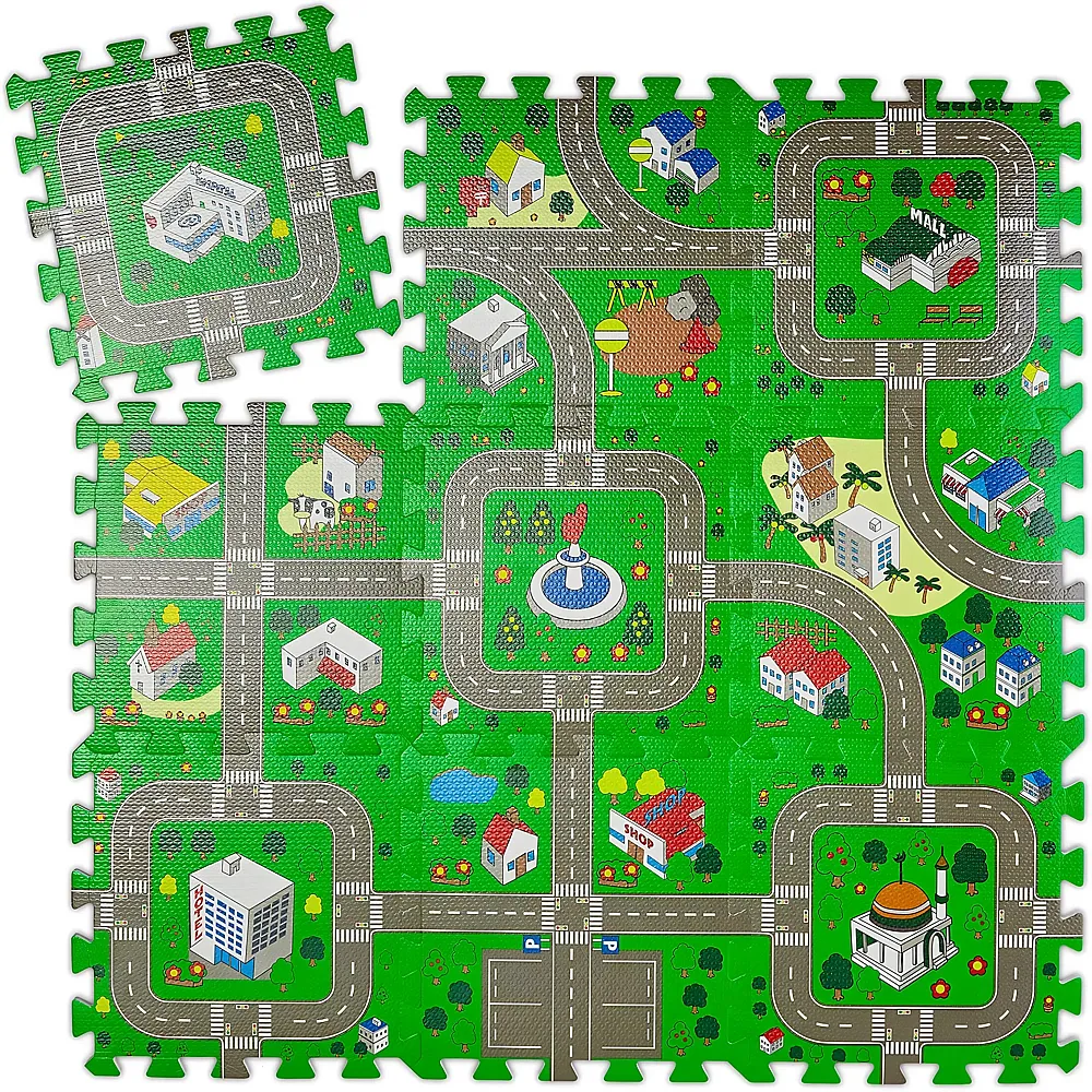 Relaxdays Puzzlematte Strasse f�r Kinder - Suche