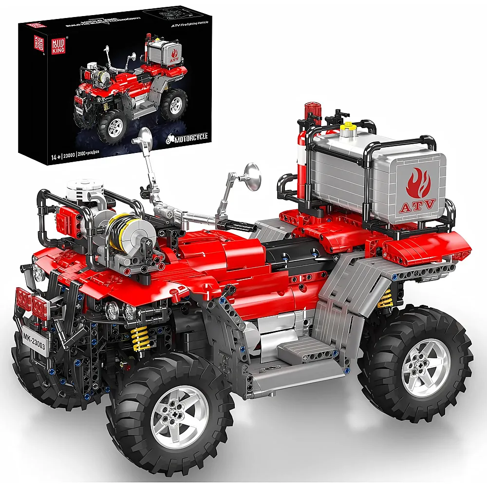 Mould King ATV Feuerwehr-Motorrad mit Fernbedienung und App-Doppelsteuerung 23003