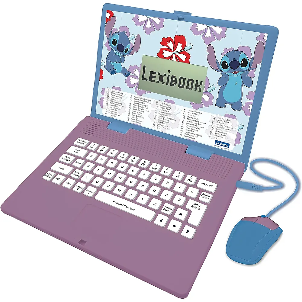 Lexibook Lilo & Stitch Ordinateur �ducatif bilingue FR/EN