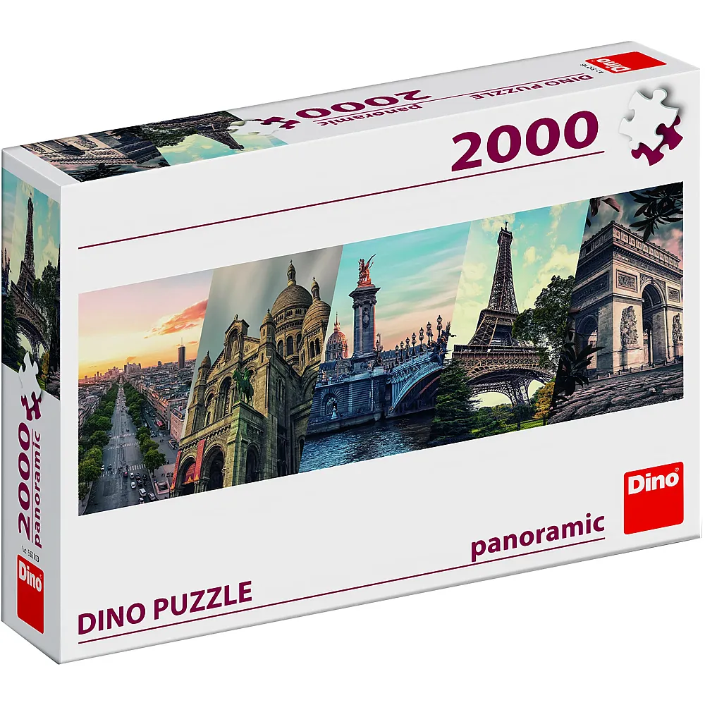 Dino Puzzle Panorama Collage - Paris 2000Teile