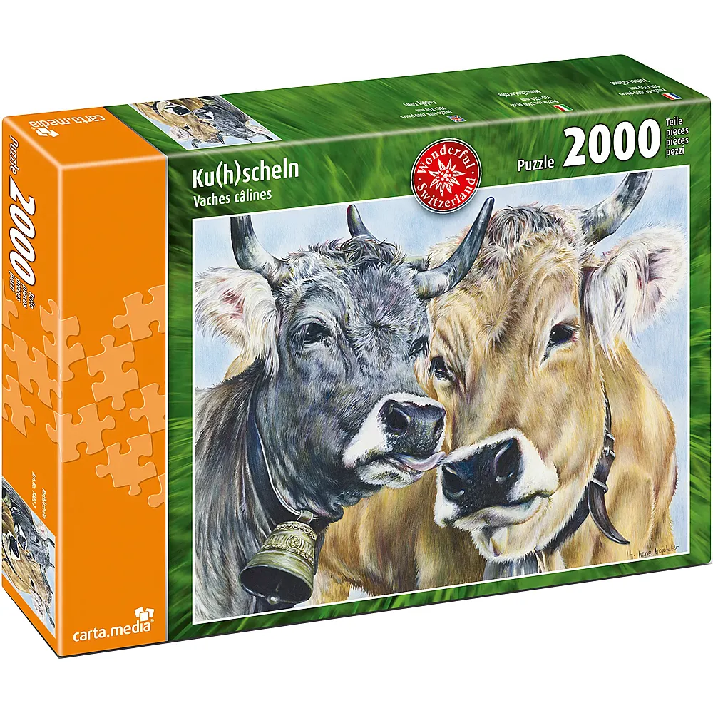 meinspielzeug - carta media Puzzle Kuhscheln 2000Teile | Puzzle 2000 Teile