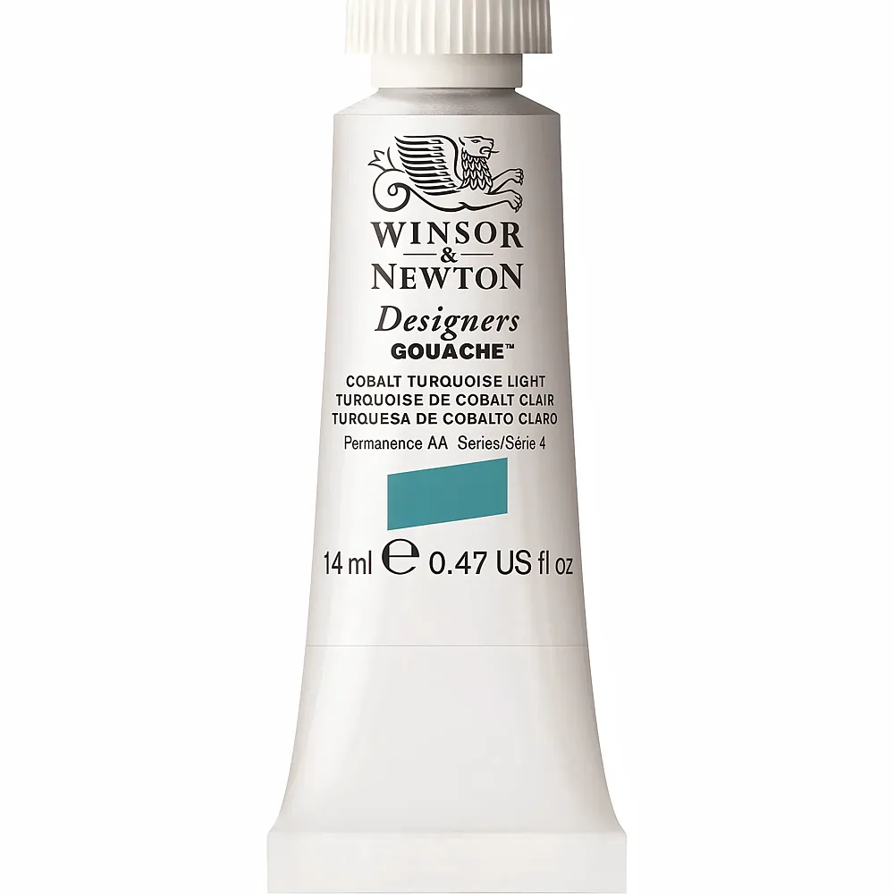 Winsor & Newton Designers Gouache Wasserbasierte K�nstlerfarbe Kobaltt�rkis Hell - 14 ml | Farbe & Kreide
