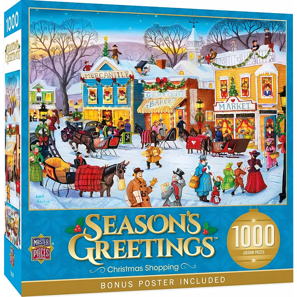 Master Pieces Puzzle Seasons Greetings Weihnachtseink�ufe - 1000 Teile