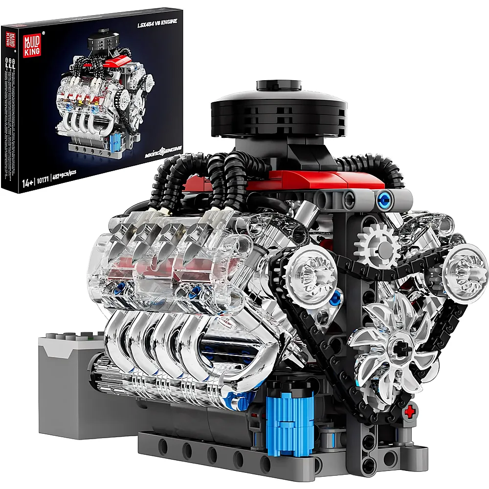 meinspielzeug - Mould King Engines V8 Motor LSX454 10171 | Klemmbausteine Fahrzeuge