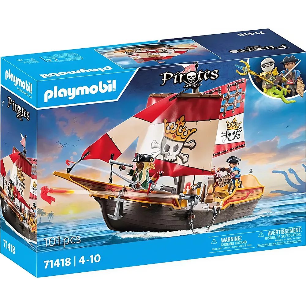 PLAYMOBIL Pirates Piratenschiff 71418