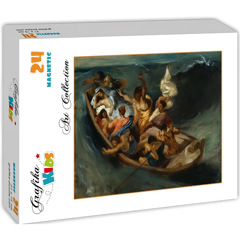 Grafika Puzzle Art Collection Eug�ne Delacroix Magnetische Teile - Christus im Sturm auf dem Meer, 1841 - 24 Teile