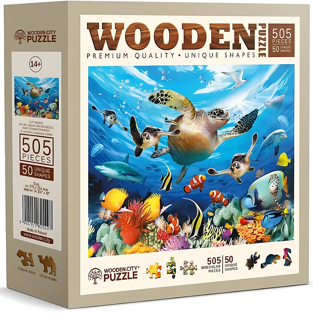 Wooden City Puzzle Ocean life L 505Teile