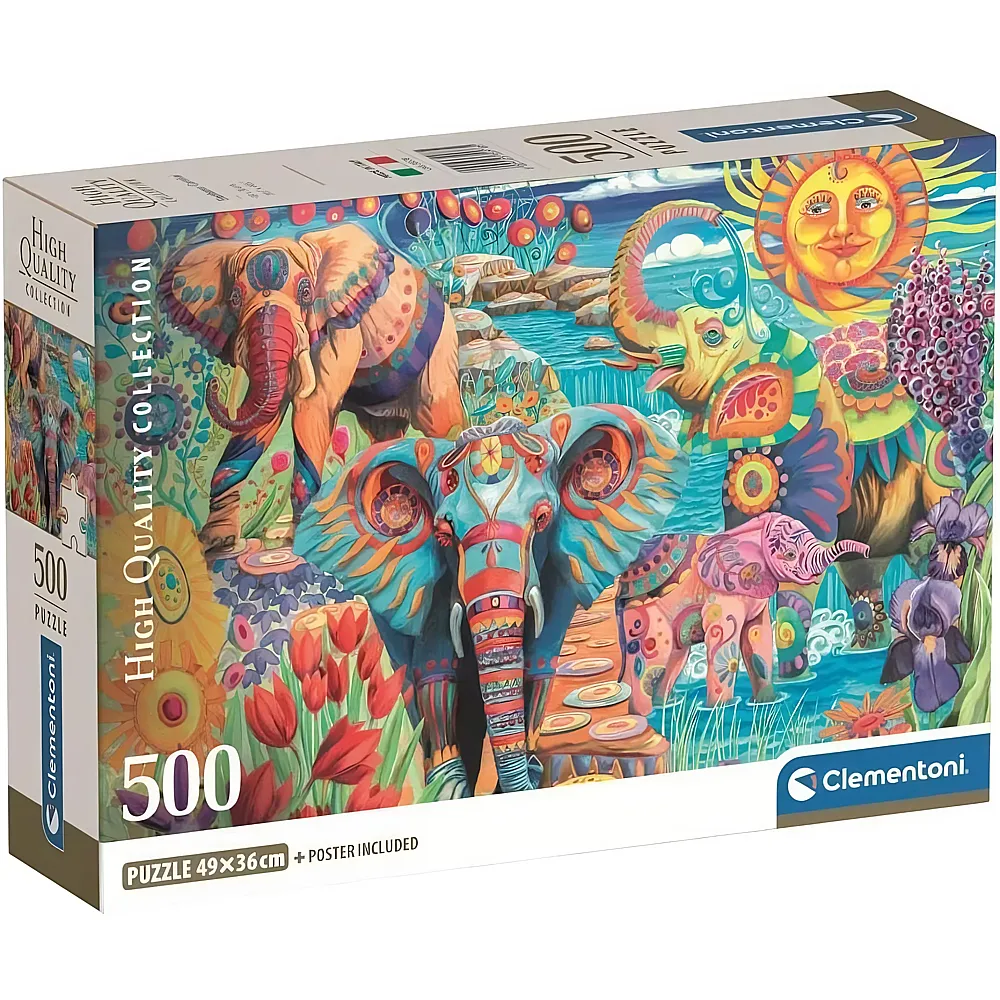 meinspielzeug - Clementoni Puzzle Elefantenkarneval 500Teile | Puzzle 500 Teile