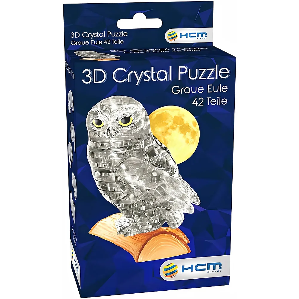 HCM Kinzel Crystal Puzzle Graue Eule - 42 Teile
