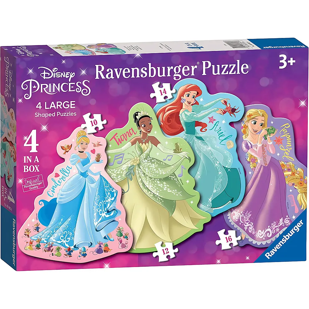 Ravensburger Puzzle 4in1 Shaped Disney Princess 16Teile